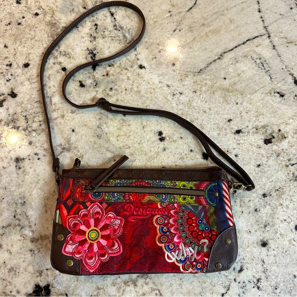 Desigual Handbags - Desigual Floral You Make Me Happy Crossbody